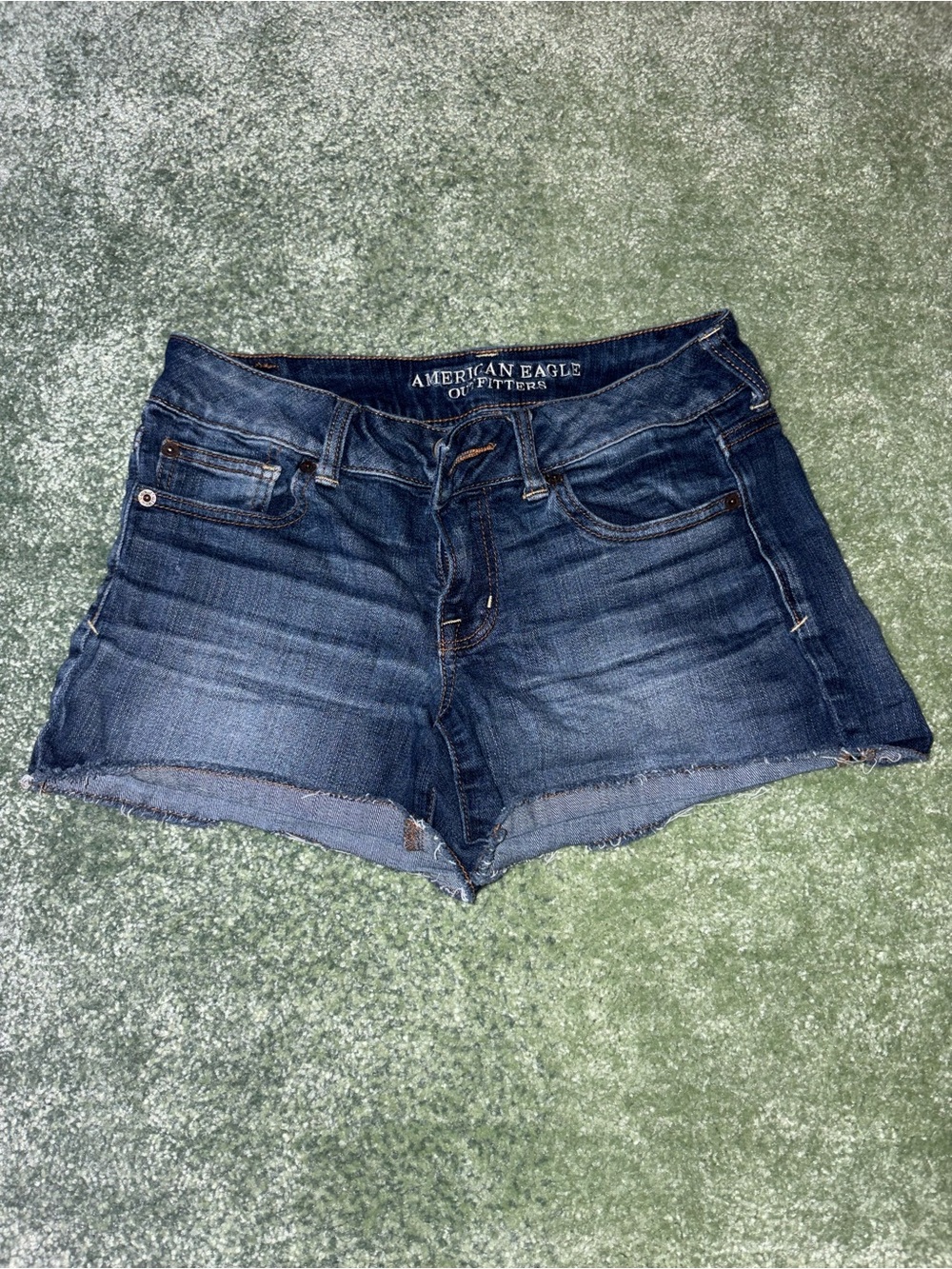 American Eagle Outfitters Dark Blue Denim Jean Shorts